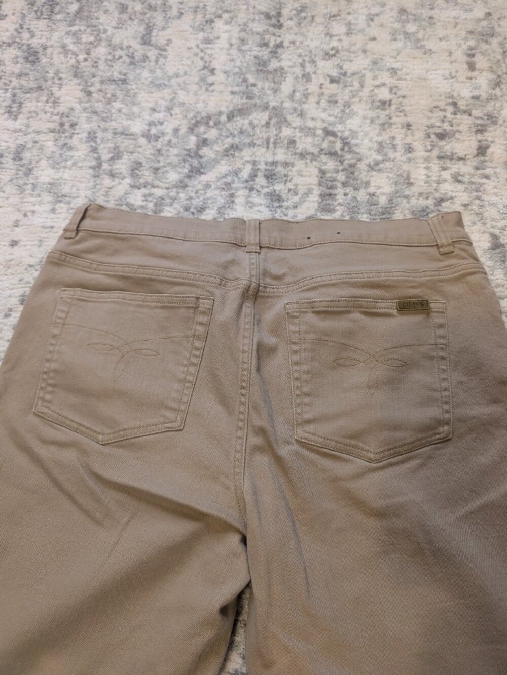 Chaps Khaki Stretch Twill Straight Leg Pants Women's Size 14 Classic Tan - Picture 9 of 9